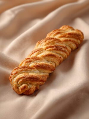 Trenza de hojaldre dorada